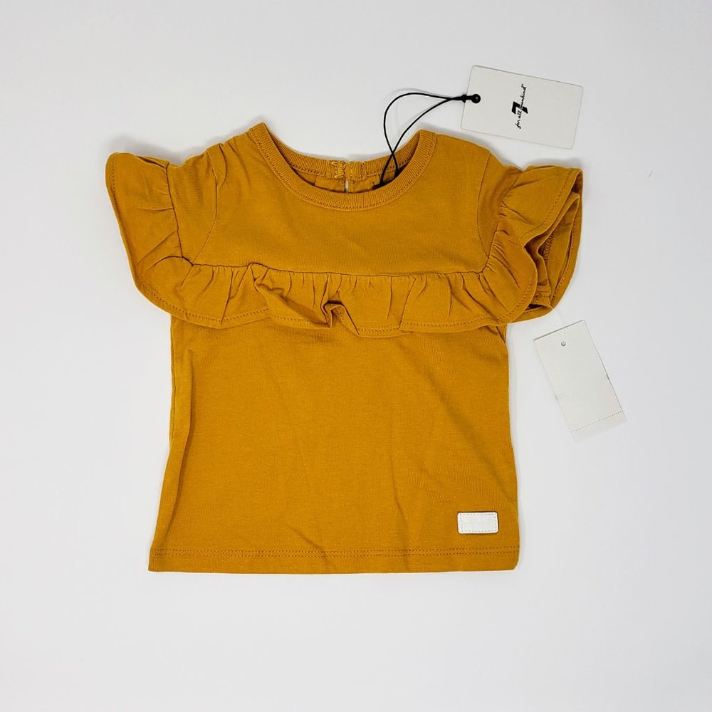 7FAM Outfit Ruffle Top with Denim Jumper - Picture 6 of 12